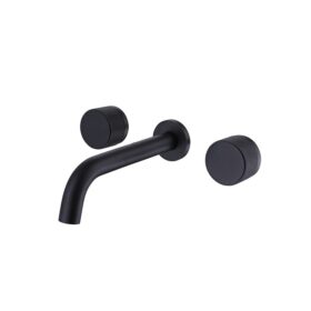Wholesale Wall Mount Bathroom Faucet Sanitary Ware Solid Brass Wall Mount Two Handle Faucet Widespread Basin Mixer