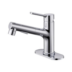 Single handle Pull Out Bathroom Faucets Chrome Brass Wash Basin Faucet Mixer Taps