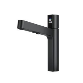 Wholesale LED Digital Display Bathroom Sink Faucets Fahrenheit Degree Temperature Black Bathroom Sink Faucet with Pull Out Sprayer