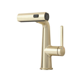 Rainfall Spray  Bathroom Faucet Single Handle Basin Sink Pull Out Faucet