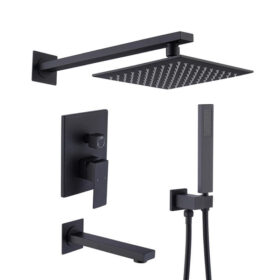 Wholesale Concealed Rain Rainfall Wall Mounted Shower System Brass Water Tap Hot Bath Shower Faucet