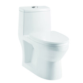 Wholesale Dual-Flush Round One-Piece Toilet Cheap Sanitary Ware Ceramic Wc Commode Siphonic S-Trap One Piece Toilet