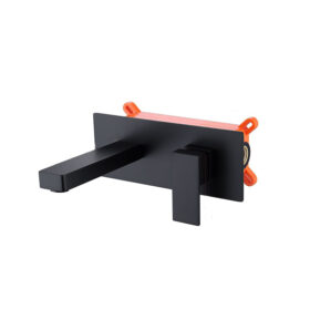 China Sanitary Ware Brass Single Hole Basin Faucet Ware Hot And Cold Wall Mounted Bathroom Brass Basin Faucet