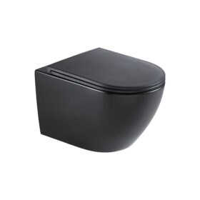 Factory Price Black Wall Hung Toilet Matt Black WC European Bathroom Wall Hung Toilet