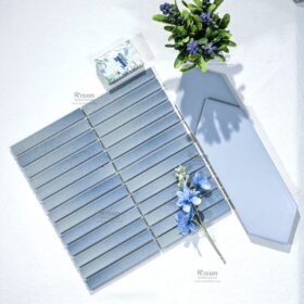 China Gradation20x145mm Mosaic Tile For Bathroom Kitchen Wall Porcelain Tile