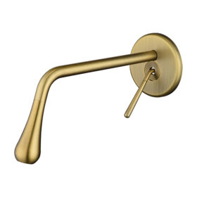 Light Luxury Wall-Mount copper Bathroom Faucet Water Saving Sanitary Ware Bathroom Water droplet Faucet