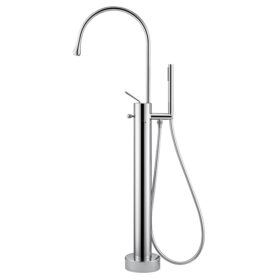 Bathroom Sanitary Ware Bathtub Faucet Solid Brass Light Luxury Ltalian Design Droplet Design Freestanding Bathtub Faucet