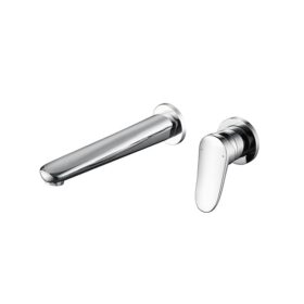 Modern Design Wall Mounted Bathroom Faucet Hot Cold Water Mixer Taps Brass  Single Handle Bathroom Wash Basin Faucet