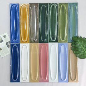 Colorful 68x280mm 3D Handmade Tile For Bathroom Kitchen Wall Porcelain Tile Wholesaler