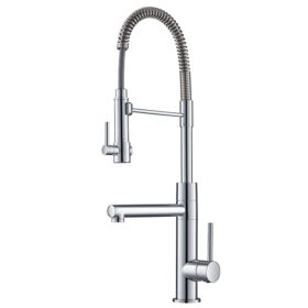 Luxury Modern Lead-Free Brass Pull Out Spring Kitchen Faucet Touch Water Mixer Tap Pull Down Sprayer